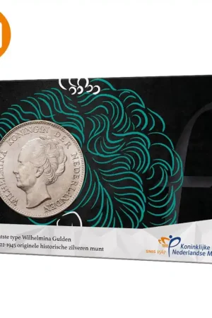 Najlepsza cena 100 jaar laatste type Wilhelmina-gulden in coincard