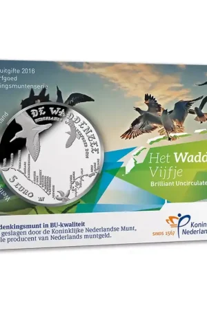 5 Euro 2016 Waddenzee BU Coincard Oferta limitowana