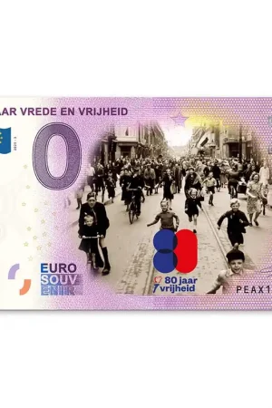 0 Euro Biljet "80 Jaar Vrede en Vrijheid" - kleur Oferta