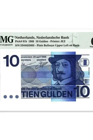 10 Gulden "Frans Hals" 1968 PMG 67 Darmowa dostawa