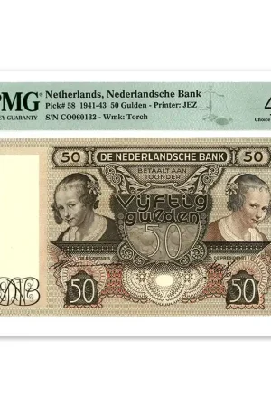 50 Gulden "Oestereetster" 1941 PMG 45 Nowość