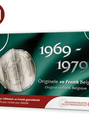 Oferta Munt 10 Frank België 1969-1979 WOKKEL in coincard NL