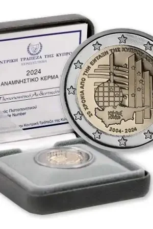 Cyprus 2 Euro "Toetreding EU" 2024 Proof Kup teraz