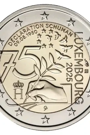 Oferta limitowana Luxemburg 2 Euro "Schuman" 2025 UNC