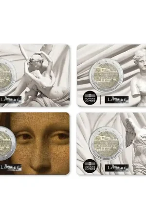 Frankrijk 4 x 2 Euro "Louvre" 2025 Coincard Set Niska cena