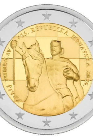 Kroatië 2 Euro "Koning Tomislav" 2025 UNC Popularny