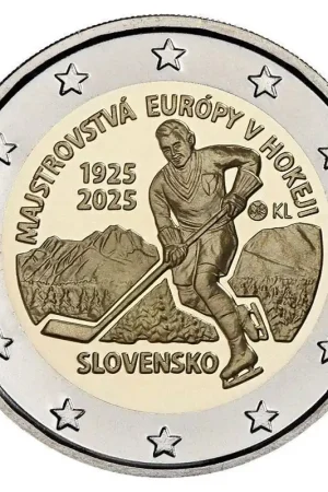 Slowakije 2 Euro "IJshockey" 2025 Tylko dziś