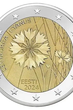 Estland 2 Euro "Korenbloem" 2024 Oryginalny