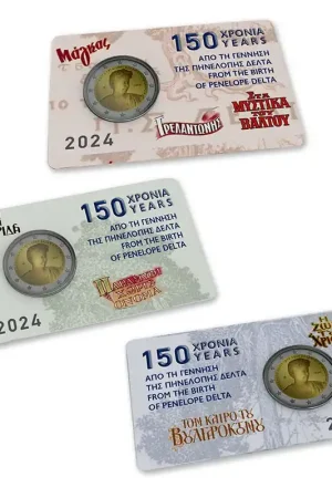 Griekenland 3 x 2 Euro "Penelope Delta" 2024 Coincard Set Darmowa dostawa
