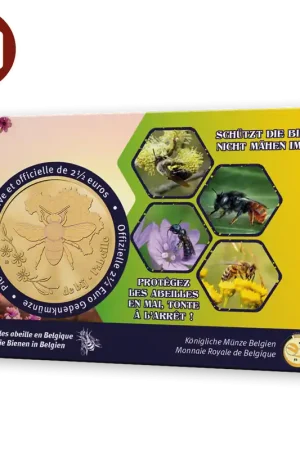 Rabat België 2,5 euromunt 2024 ‘De Bij in België’ BU in coincard FR