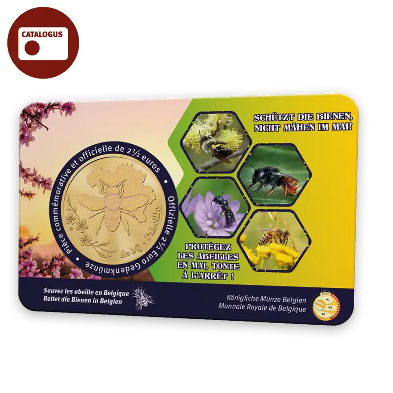 Rabat België 2,5 euromunt 2024 ‘De Bij in België’ BU in coincard FR