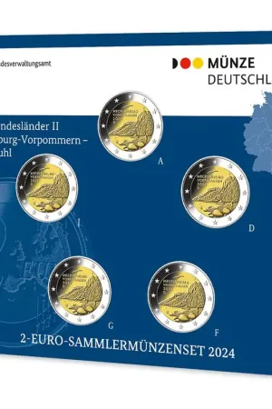 Duitsland 2 Euro Set Mecklenburg-Vorpommern 2024 BU Darmowa dostawa