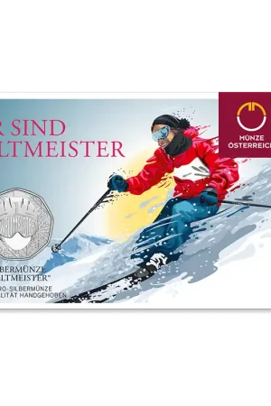 Oostenrijk 5 Euro "Alpineskiën" 2024 Zilver BU Najlepsza cena