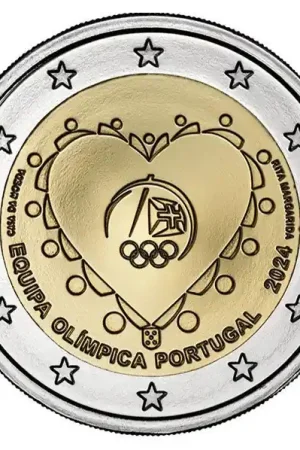 Portugal 2 Euro "Olympics" 2024 UNC Tani