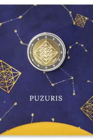 Letland 2 Euro "Puzuris" 2024 BU Coincard Popularny