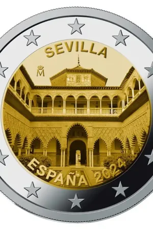 Autentyczny Spanje 2 Euro Sevilla 2024