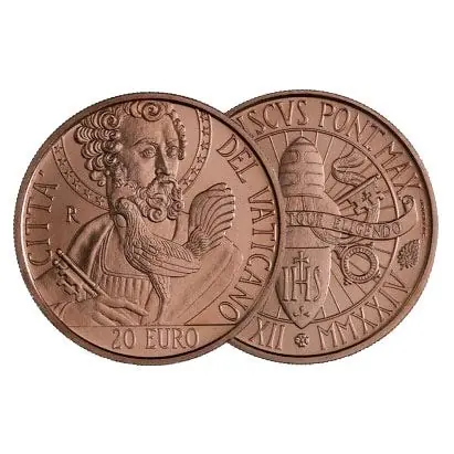 Zwrot pieniędzy Vatican 20 Euro "Saint Peter" 2024 in box