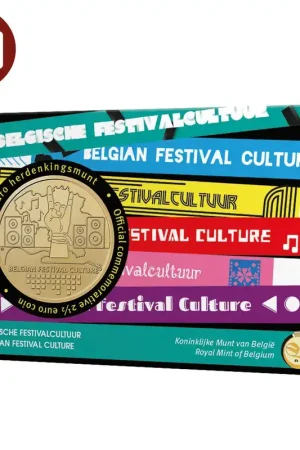 Belgie 2,5 euromunt 2023 Belgische Festivalcultuur BU in coincard NL Szybka dostawa