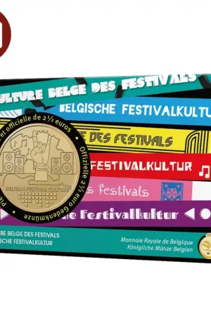 Belgie 2,5 euromunt 2023 Belgische Festivalcultuur BU in coincard FR Promocja