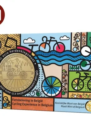 Kup teraz Belgie 2,5 euromunt 2023 Fietsbeleving in Belgie BU in coincard NL