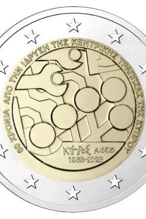 Cyprus 2 Euro "Centrale Bank" 2023 UNC Rabat