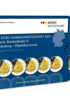 Duitsland 2 Euro Proof Set Hamburg 2023 Bezpieczna płatność