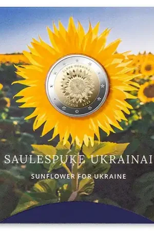 Letland 2 Euro Oekrae¯ne 2023 BU Coincard Szybka dostawa