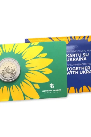 Litouwen 2 Euro Oekrae¯ne 2023 BU Coincard Ekspresowa dostawa