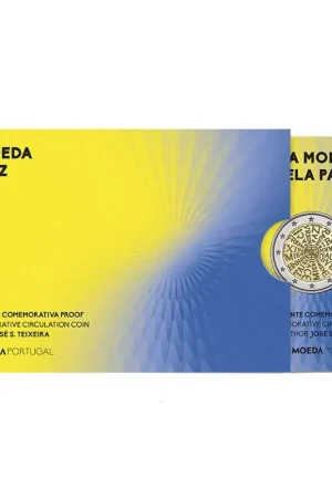 Portugal 2 Euro Vrede 2023 Proof Autentyczny