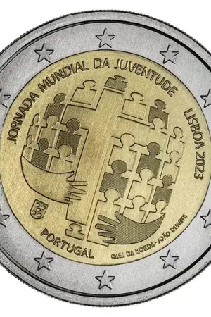 Bezpieczna płatność Portugal 2 Euro Wereldjongerendagen 2023 UNC