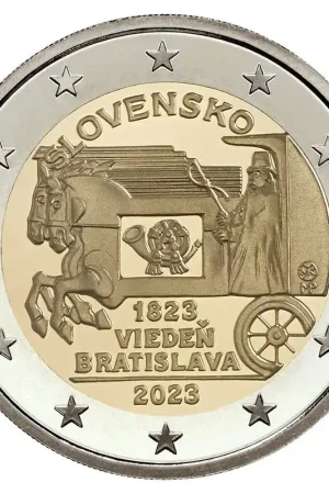 Zamów teraz Slowakije 2 Euro Postkoets 2023 UNC