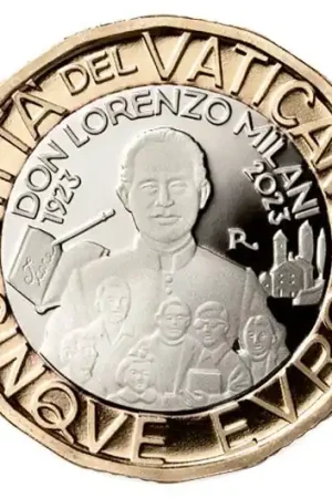 Oryginalny Vaticaan 5 Euro Don Milani 2023