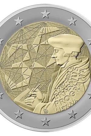 Litouwen 2 Euro Erasmus 2022 UNC Tani