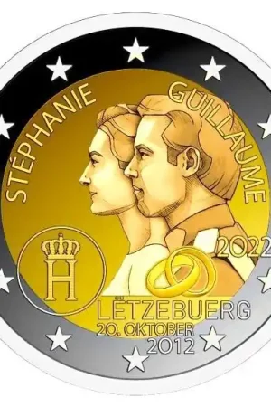 Luxemburg 2 Euro Huwelijk 2022 UNC Niska cena