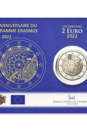 Wysoka jakość Luxemburg 2 Euro Erasmus 2022 BU Coincard
