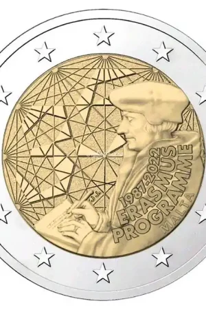 Oferta limitowana Malta 2 Euro Erasmus 2022 UNC