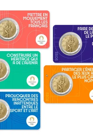 Nowość Frankrijk 5 x 2 Euro Olympics 2022 Coincard Set