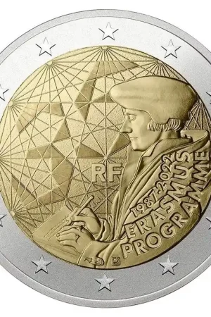 Darmowa dostawa Frankrijk 2 Euro Erasmus 2022 UNC
