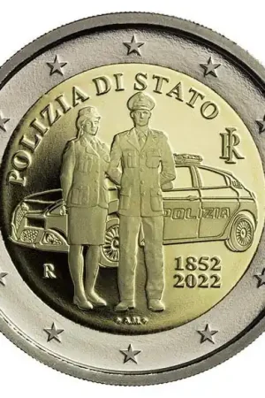 Italie 2 Euro Polizia di Stato 2022 UNC Bezpieczna płatność