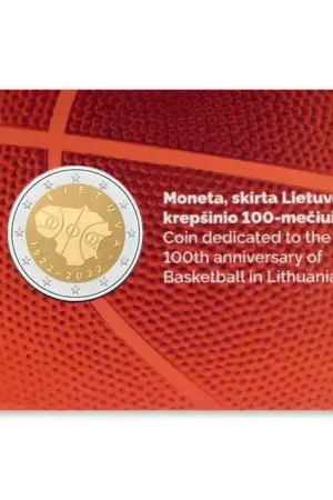 Ekspresowa dostawa Litouwen 2 Euro "Basketbal" 2022 BU Coincard