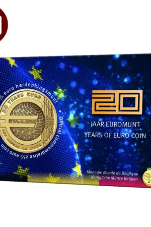 Kup teraz Belgie 2,5 euromunt 2022 20 jaar euromunt BU in coincard NL