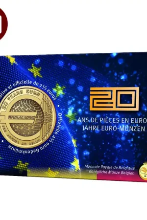 Ostatnia szansa Belgie 2,5 euromunt 2022 20 jaar euromunt BU in coincard FR