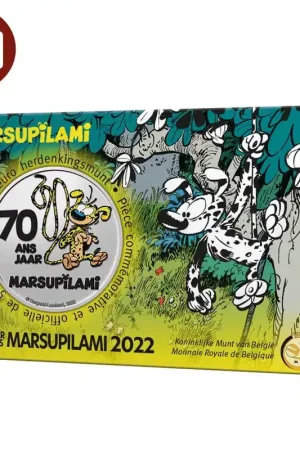 Szybka dostawa Belgie 5 euromunt 2022 70 jaar Marsupilami kleur BU in coincard