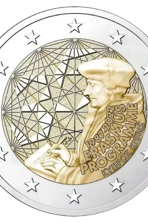 Bezpieczna płatność Cyprus 2 Euro Erasmus 2022 UNC