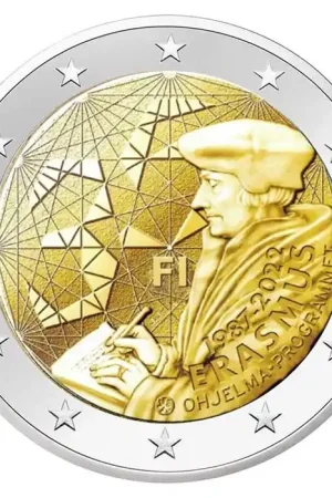 Darmowa dostawa Finland 2 Euro Erasmus 2022 UNC