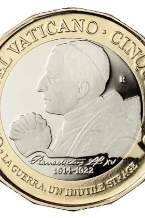 Zwrot pieniędzy Vaticaan 5 Euro Benedictus XV 2022