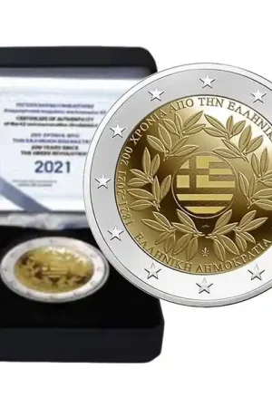 Promocja Griekenland 2 Euro Onafhankelijkheid 2021 Proof