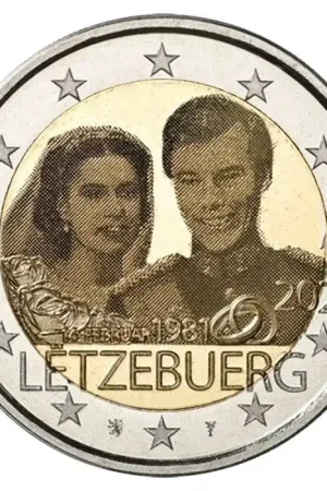 Luxemburg 2 Euro Huwelijk 2021 foto-versie Tani