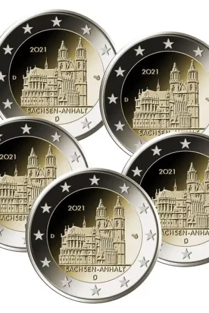 Duitsland 2 Euro Set Sachsen-Anhalt 2021 Bezpieczna płatność
