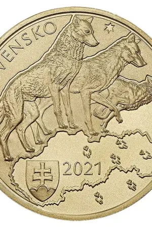 Slowakije 5 Euro Wolf 2021 Popularny